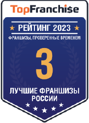 Рейтинг 2023<br><b>Топ-3</b> лучших франшиз России