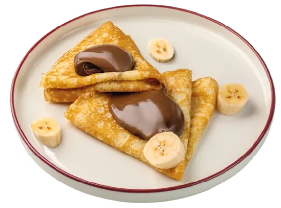 Блинчики с бананом и пастой Nutella